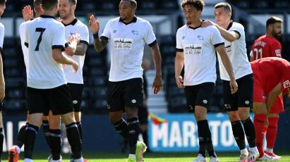 Match Action: Derby County 1-0 Hertha Berlin