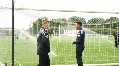 Derby's Players Get Down To Work In 2021/22 Trainingwear