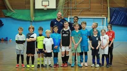 Derby Players Visit Community Trust Holiday Coaching Courses