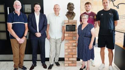 Reg Harrison Bust Unveiled At Pride Park Stadium